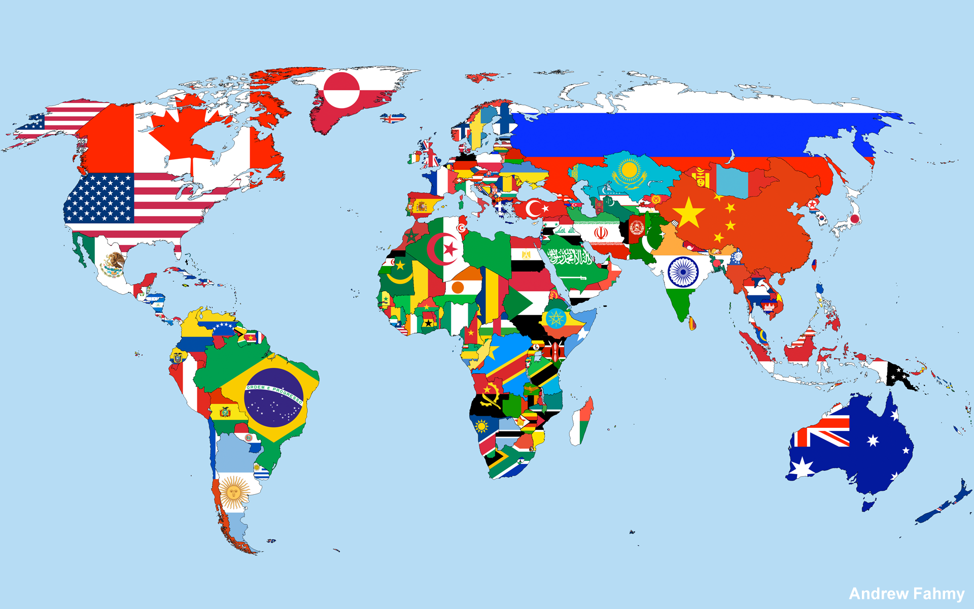 Carte du monde des drapeaux – La boite verte