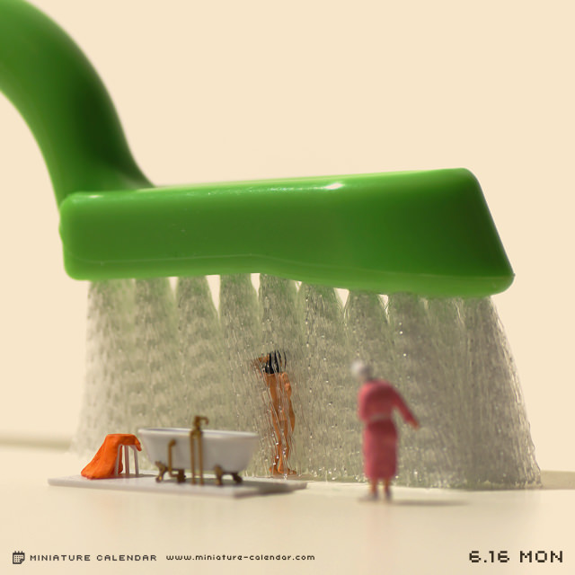 Un diorama miniature par jour avec des objets détournés – La boite verte