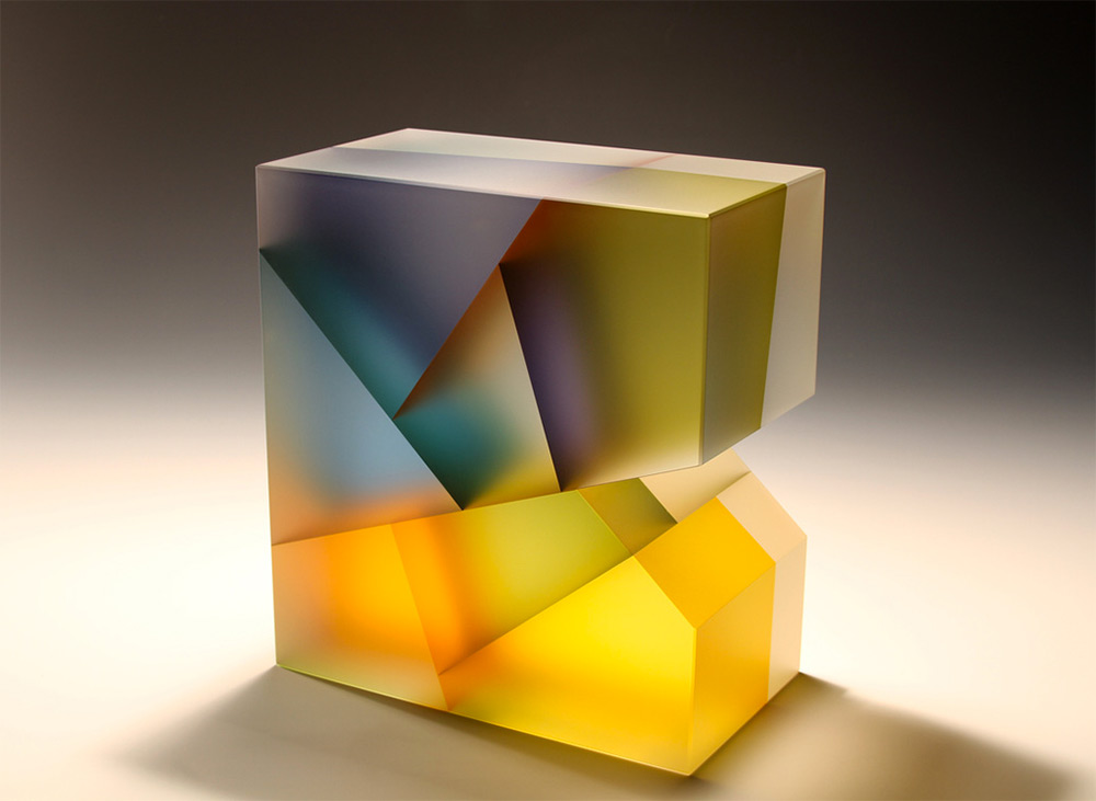 Des divisions de blocs de verre translucides